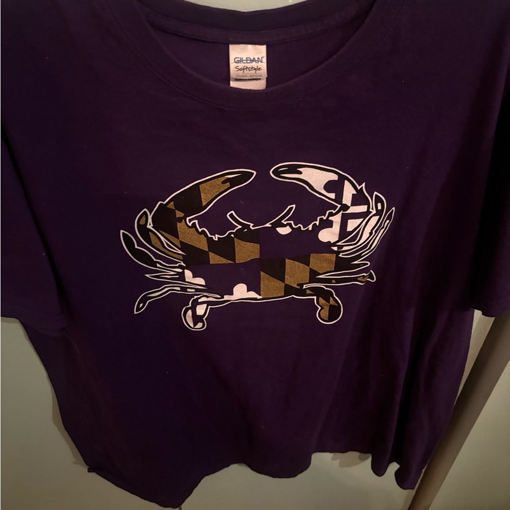 Baltimore Purple T-Shirt with Crab Design